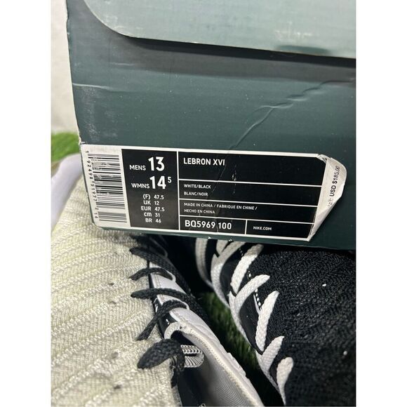 Men’s size 13‎ OG all - Nike Lebron XVI 16 EQUALITY BHM WHITE-BLACK [BQ5969-100] - Picture 8 of 8